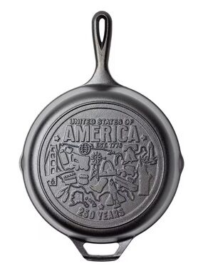 Lodge 12-Inch Seasoned Cast Iron Skillet, USA Icons